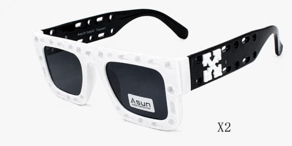 Lentes sol rectangular blanco urbano — Owl Vision