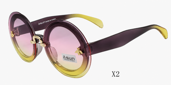Lentes sol redondo degradado violeta — Owl Vision