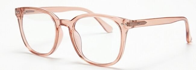 Armazón Oftálmico Cuadrado Rosa Traslúcido