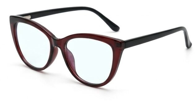 Armazón Oftálmico Cat-Eye Vino con Negro