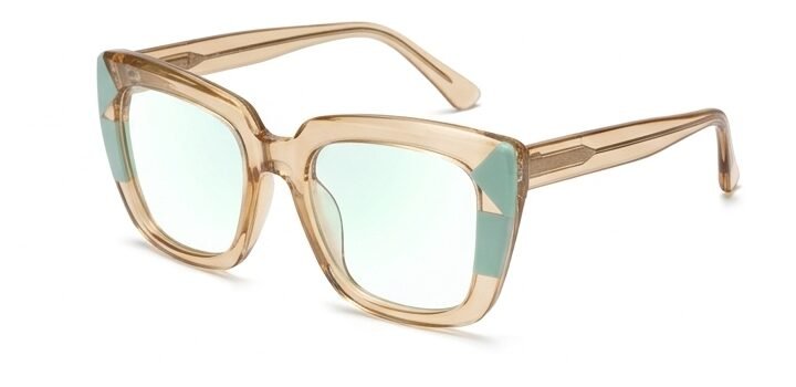 Armazón Oftálmico Cat-Eye Asimétrico Multicolor