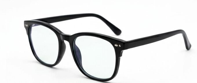 Armazón Oftálmico Rectangular Negro Clásico