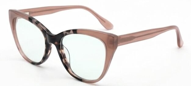 Armazón Oftálmico Cat-Eye Rosa Taupe con Carey